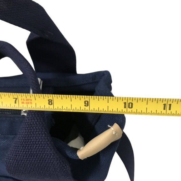 LANDS END Canvas Bag Lot 2 Small Navy & Natural Crossbody Strap - Picture 16 of 16